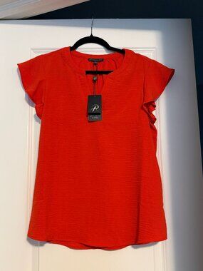 Adrianna Papell V-Neck Woven Top